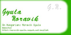 gyula moravik business card